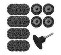 Merryland 20 Pcs Disque de Décapage 50 mm Noir Avec Tige De 6,35mm | 50mm Meuleuse À Rectifier, Peinture Rouille, Disques de Nettoyage Disque CSD Disque à Décaper, Métal INOX Acier Fer DGTA022C2