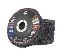 Merryland 5 Pcs Disque de Décapage 115 mm Noir Disques de Nettoyage | 115mm Meuleuse À Rectifier, Peinture Rouille, Disque CSD Disque à Décaper, Métal INOX Acier Fer, Craft-Line SC107114-05