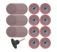 Merryland 50 Pcs Disques Abrasifs 50 mm Moyen Avec Tige De 6,35 mm | 50mm Meuleuse À Rectifier, Disques Abrasifs à Changement Rapide, Disque de Conditionnement de Surface, Métal Acier, DGTAA52C2