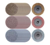 Merryland 50 Pcs Disques Abrasifs à Changement Rapide 50 mm Mixte | 50mm Meuleuse À Rectifier, Disque de Conditionnement de Surface Rondelles En Non-Tissé Peinture Rouille Métal Acier DGTAA50C4