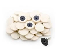 Merryland 60 Pcs Disque À Polir En Laine 50 mm Avec Tige De 6,35 mm | 50mm Meuleuse À Rectifier, Rondelles En Feutre, Disque De Polissage En Laine, Métal Acier, DGTAB62C1