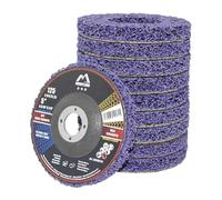 Merryland Disque de Décapage 125 Peinture Rouille Meuleuse d'Angle, 125mm Violet Disques de Nettoyage Disque CSD Disque à Décaper 10 Pièces, Métal INOX Acier Fer, Bravo-Line SB208114-10