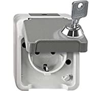 Merten Aquastar Prise Schuko, Abschl. avec même Nombre - 200, Gris Clair, Meg2423 8029