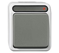 Merten Bouton-poussoir, Bouton + interrupteur, Gris