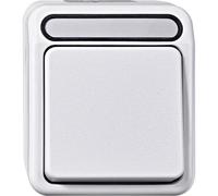 Merten Interrupteur arrêt/changement, Bouton + interrupteur, Blanc