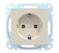 Merten MEG2300-0419 Prise SCHUKO avec protection renforcée contre les contacts accidentels et bornes à fiche Système M Blanc polaire