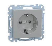 Merten MEG2301-0460 Prise SCHUKO en aluminium avec bornes à fiche Système M