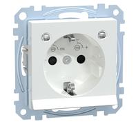 Merten MEG2304-0325 Prise de courant avec protection. Protection contre les contacts + sortie de lumière M-Pure blanc actif/brillant