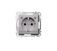 Merten MEG2304-0460 Steckdose CEE 7/3 Aluminium (MEG2304-0460)