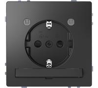 Merten MEG2304-6034 Prise avec module d'éclairage LED + protection renforcée contre les contacts accidentels D-Life anthracite