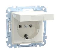 Merten MEG2311-0419 Prise SCHUKO avec clapet et bornes à fiche Blanc polaire Système M