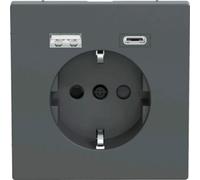 Merten MEG2367-6034 Prise avec chargeur USB type A + C D-Life anthracite