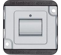 Merten MEG3156-7060. type : Pushbutton switch, nombre de pôles : 1P, couleur du produit : argent. Tension d'entrée AC : 250 V, Courant nominal de sortie : 10 A (MEG3156-7060)
