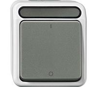 Merten MEG3644-8029 Interrupteur, 3 pôles, gris clair, AQUASTAR