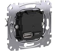 Merten MEG4366-0120 Elément de station de charge USB type C avec technologie Power Delivery et puissance de charge de 45W