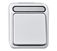 Merten Merten Interrupteur de contrôle marche/arrêt 1 pôle, gris clair MEG3106-8029 Quantité:1