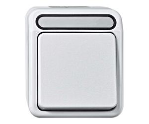 Merten Merten Interrupteur de contrôle marche/arrêt 1 pôle, gris clair MEG3106-8029 Quantité:1