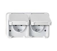MERTEN SCHUKO-Doppel-Steckdose mit BRS polarweiss AQUASTAR MEG2320-8019 MEG2320-8019 (MEG2320-8019)