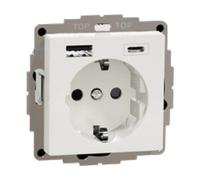 Merten MEG2367-0319 Prise avec chargeur USB type A + C Système M polarweiß