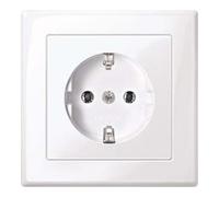 Merten Merten Prise SCHUKO aws/gl avec plaque de recouvrement complète MEG2301-1425 Quantité:1
