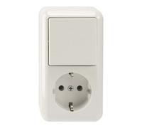 Merten Merten Prise SCHUKO combinée 1-polaire blanc polaire AP MEG3495-8719 Quantité:1