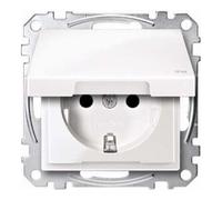 Merten Merten Prise SCHUKO pws avec couvercle rabattable IP44 MEG2314-0319 Quantité:1