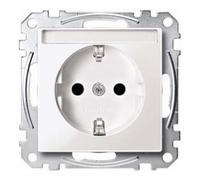 Merten Merten Prise SCHUKO pws/gl avec champ d’écriture MEG2302-0319 Quantité:1