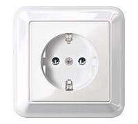 Merten Merten Prise SCHUKO pws/gl avec plaque de recouvrement complète MEG2301-1219 Quantité:1