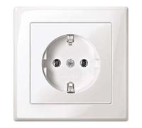 Merten Merten Prise SCHUKO pws/gl avec plaque de recouvrement complète MEG2301-1419 Quantité:1