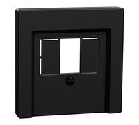 Merten - Plaque centrale pour TAE/Audio/USB, noir mat, système M, MEG4250-0403