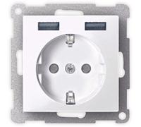 MERTEN Prise 1f polws glz UP +erh.BS horiz USB IP20