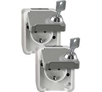 Merten Prise de courant CEBEC gris clair MEG2418-8029 (MEG2418-8029)