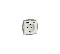 Merten Prise Schuko avec chargeur USB TPb MEG2367-0319, 100% thermoplastique, blanc, 37 x 28 cm