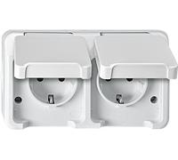 MERTEN SCHUKO-Doppel-Steckdose mit BRS polarweiss AQUASTAR MEG2320-8019 MEG2320-8019 (MEG2320-8019)