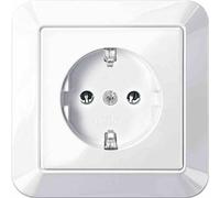 MERTEN SCHUKO prise de courant 16A MEG2301-1019 thermoplastique polar-ws avec plaque de recouvrement MEG2 MEG2301-1019 (MEG2301-1019)