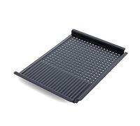 Merten & Storck Carbon Steel BBQ Plaque à Griller Plancha Perforée en Fonte, 30cm x 50cm, Perforations pour Évacuation d’Huile et Gras, Barbecue, Camping, Grillades, Cuisson en Plein Air, Noir