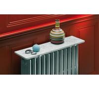 Merveille - Tablette Radiateur sans Percer - Étagère Marbre de Carrare Naturel - Épaisseur 20 mm - Résistance Humidité + Chaleur, 100°C - Fabrication Française - 100 x 16 cm