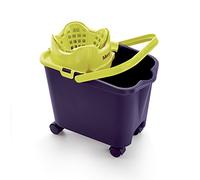 Mery | Seau à roulettes, Ouverture d'Essorage Automatique, 14L, Violet