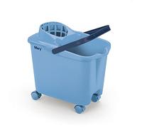 Mery | Seau avec Essoreur, 14L, 4 Roues Pivotantes à 360º, Résistant et Pratique, Seau Essoreur Plastique, 25.5 x 39 x 36.5 cm, Bleu
