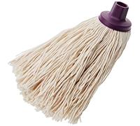 Mery | Serpillière en Coton Ultra Absorbante | Mop et Balai à Franges | Tête XL | Filetage Universel | Haute Résistance | Couleur Naturelle | 22 cm, Écru