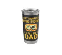 Mes amis de plongée préférés m'appellent papa, père plongeur Gobelet isotherme en acier inoxydable double paroi