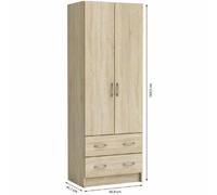 Mes Armoire 2 portes 2 tiroirs - Chêne