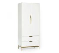 Mes Armoire penderie 2 portes battantes - Blanc