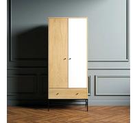 Mes Armoire penderie avec tiroirs - Naturel