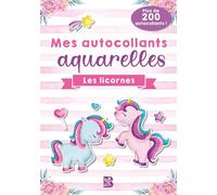 Mes autocollants aquarelles - Les licornes