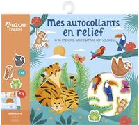 Auzou – Ma pochette d'artiste – Autocollants en relief Animaux