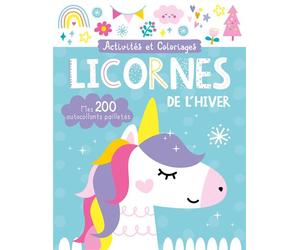 Mes autocollants pailletés - licornes - Atelier Cloro - 1 2 3 Soleil - broché - Document jeunesse