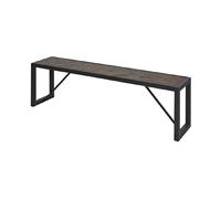 Mes Banc industriel acacia métal - Marron