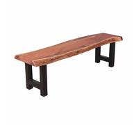 Mes Banc Stacy en acacia et métal - Naturel