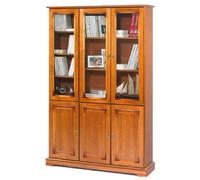 MES Bibliothèque 3 portes Merisier